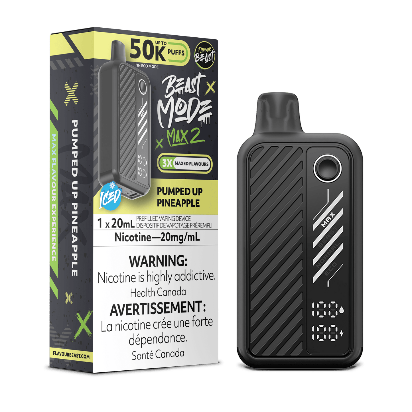 Flavour Beast Disposable Mode Max 2 50K Pumped Up Pineapple Iced ONT