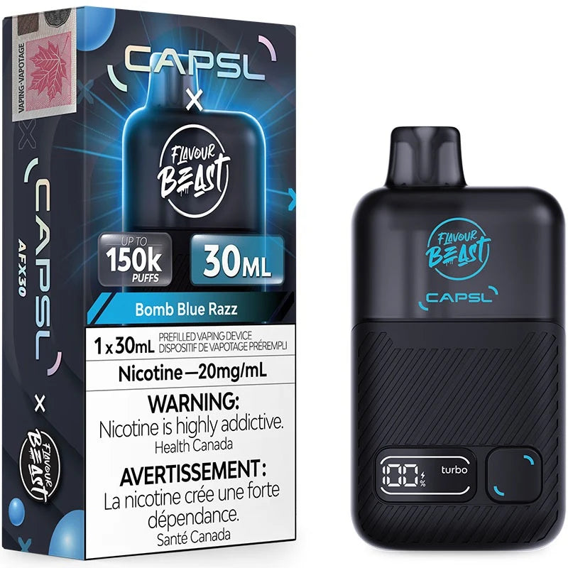 CAPSL AFX30 FB 150K Disposable Bomb Blue Razz