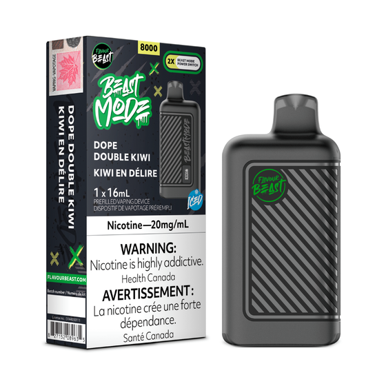 Flavour Beast Disposable Mode 8000 Dope Double Kiwi Iced ONT