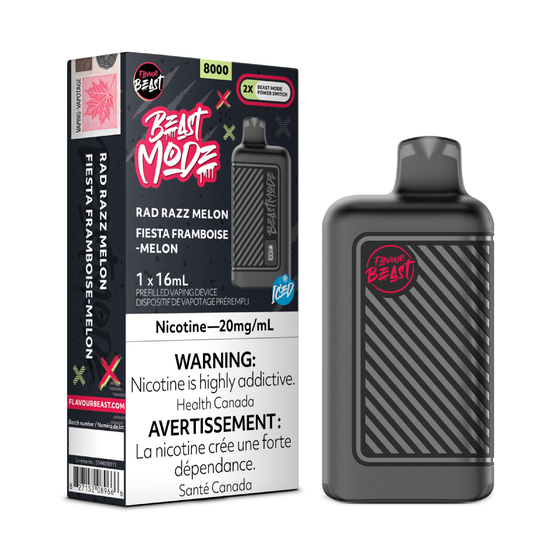Flavour Beast Disposable Mode 8000 Rad Razz Melon Iced ONT