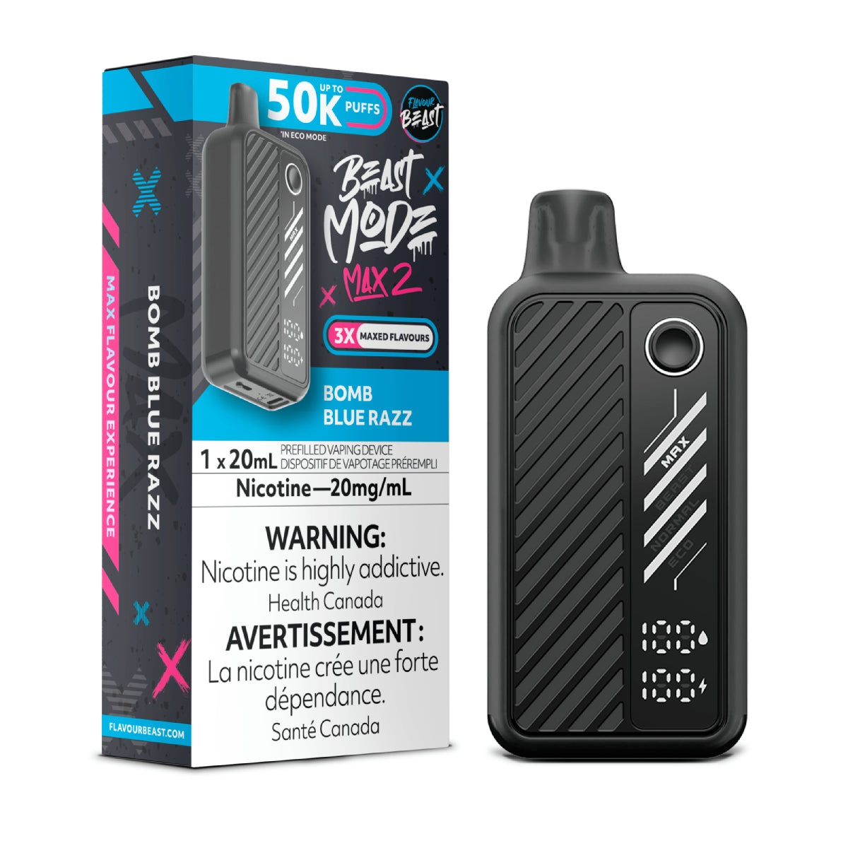 Flavour Beast Disposable Mode Max 2 50K Bomb Blue Razz ONT