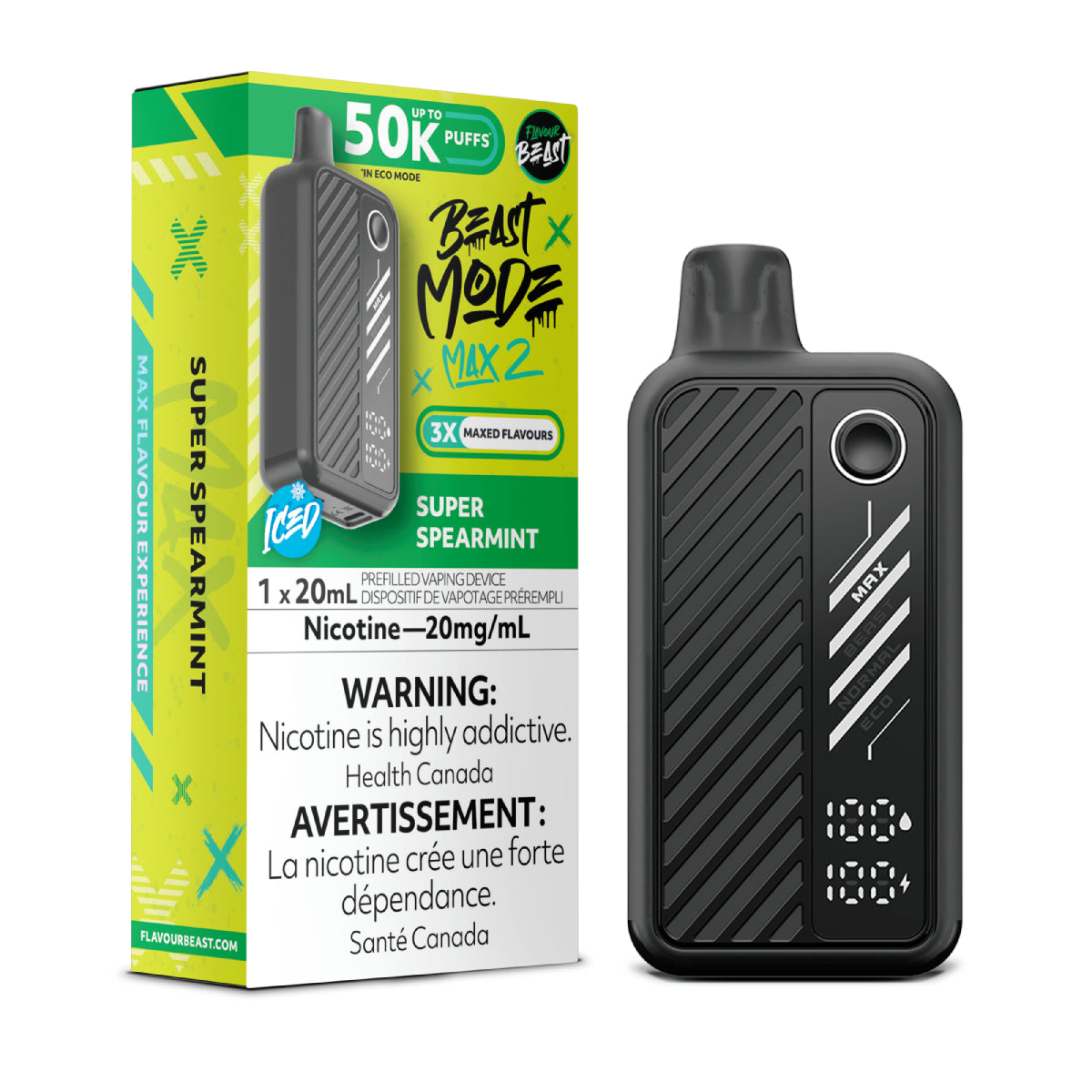 Flavour Beast Disposable Mode Max 2 50K Super Spearmint Iced ONT