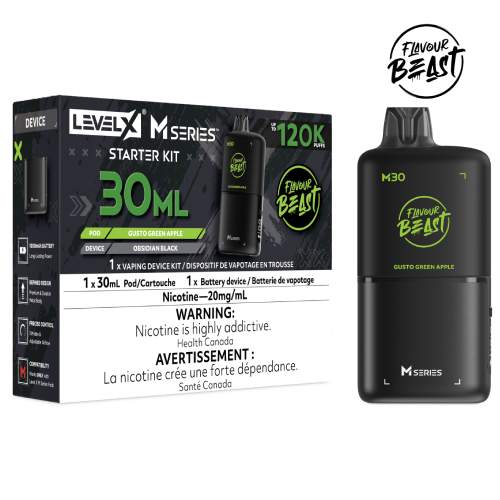 Level X Flavour Beast M Series Starter Kit Gusto Green Apple