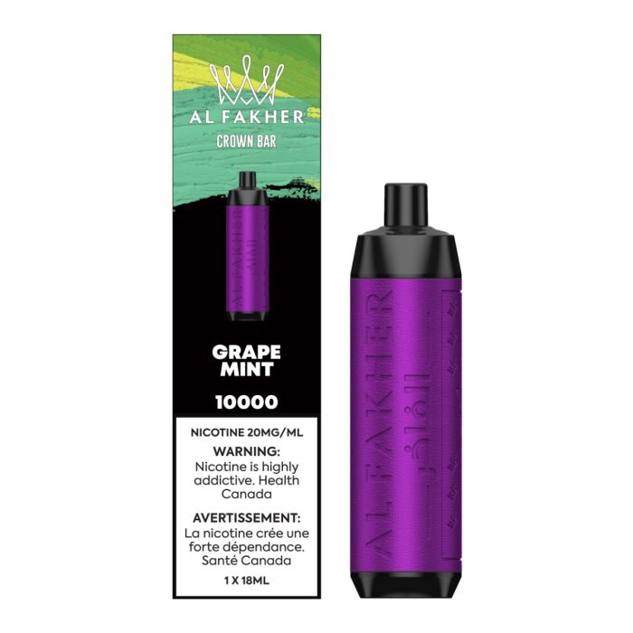 AL Fakher Crown Bar 10000 Pro Disposable Grape Mint ONT