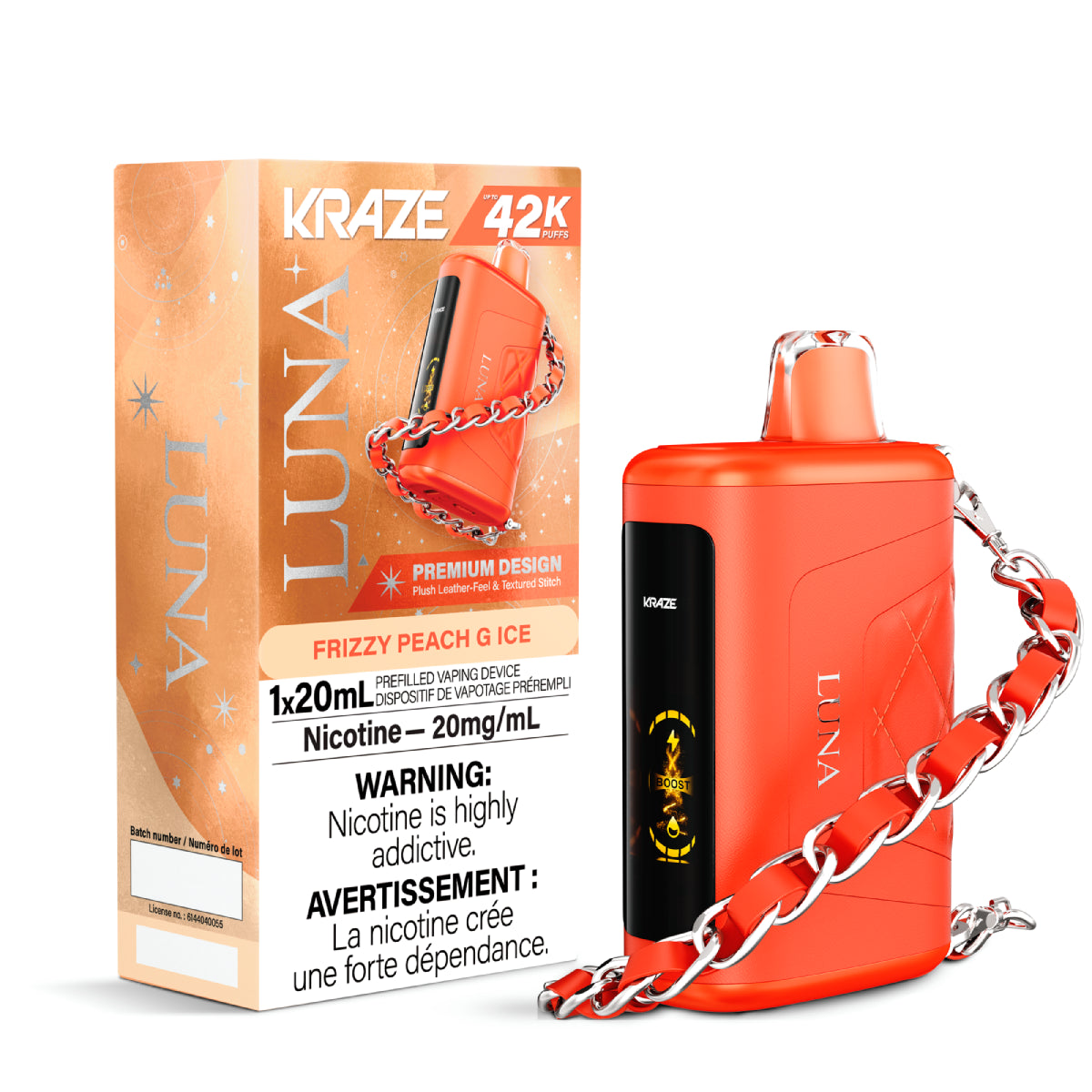 Kraze Luna 42K Disposable Frizzy Peach G Ice ONT