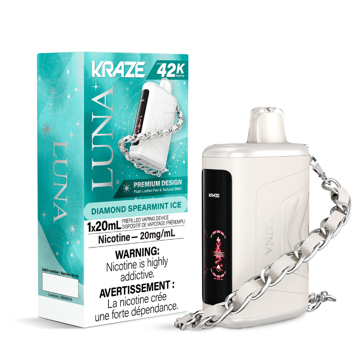 Kraze Luna 42K Disposable Diamond Spearmint Ice ONT