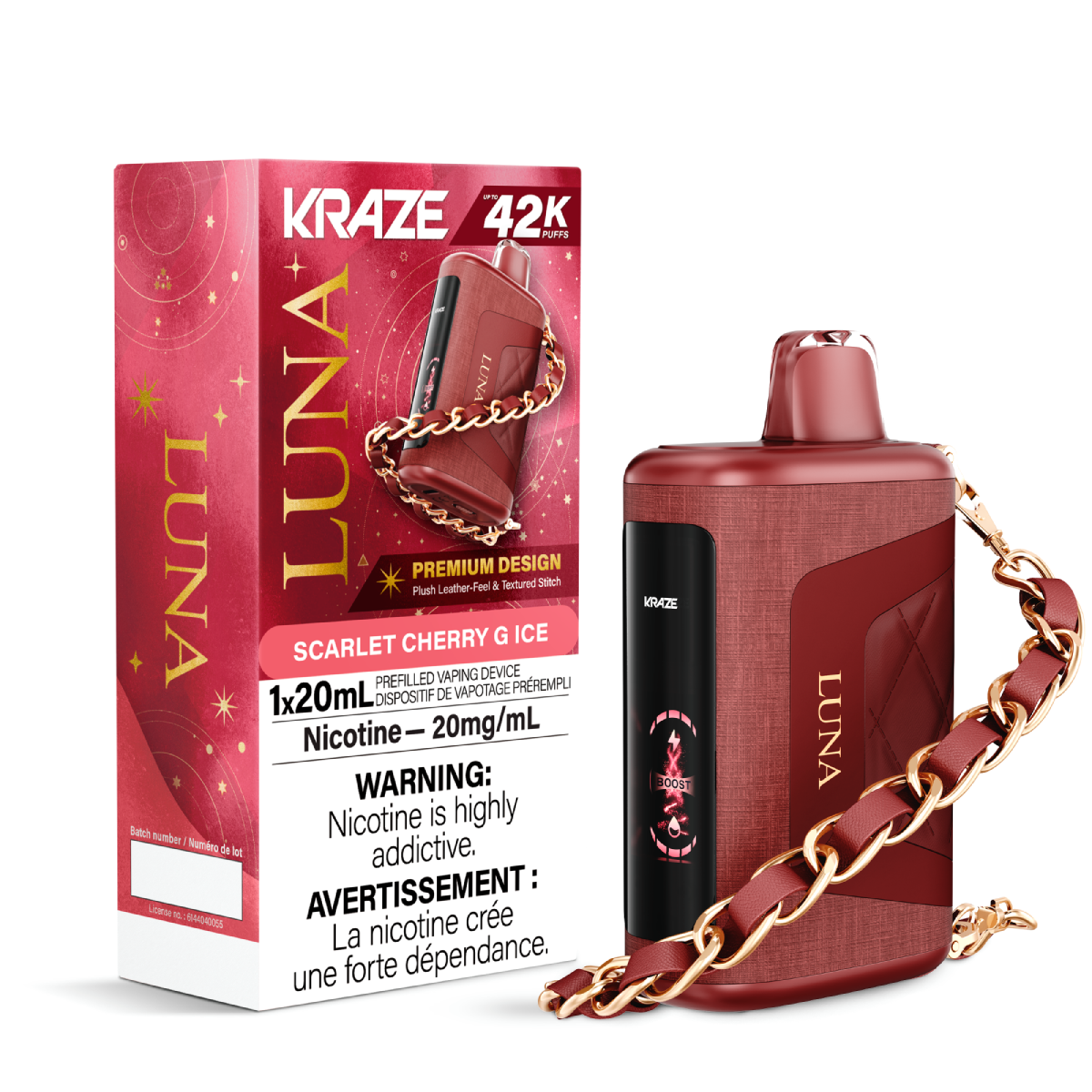 Kraze Luna 42K Disposable Scarlet Cherry G Ice ONT