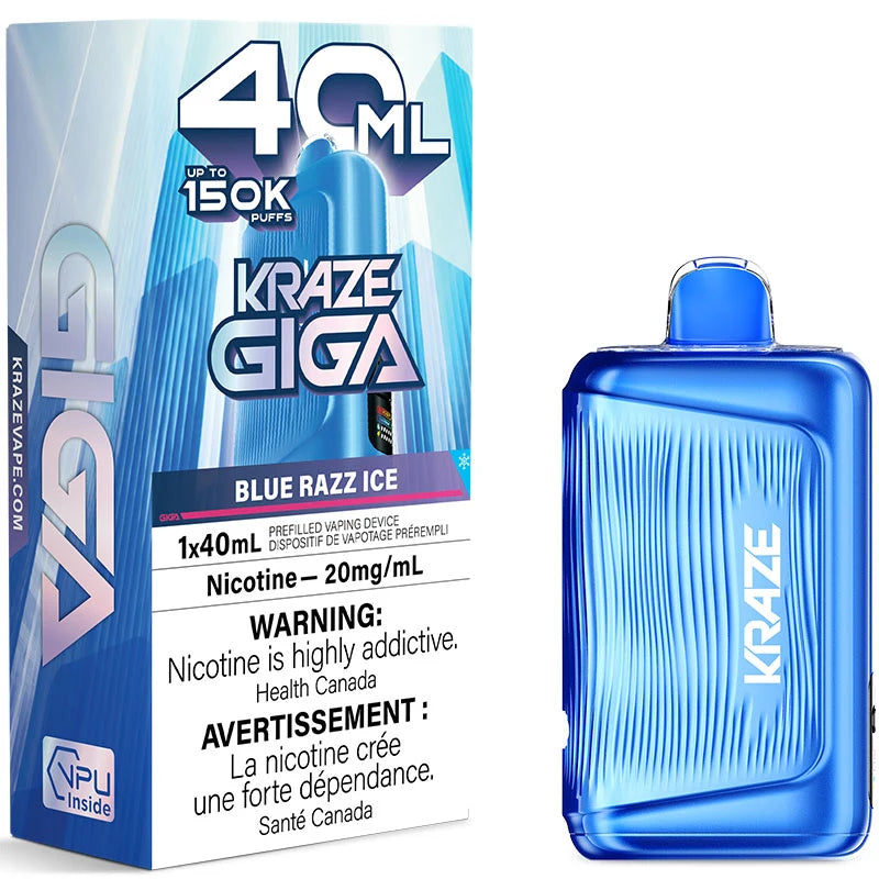 Kraze Giga 150K Disposable Blue Razz Ice