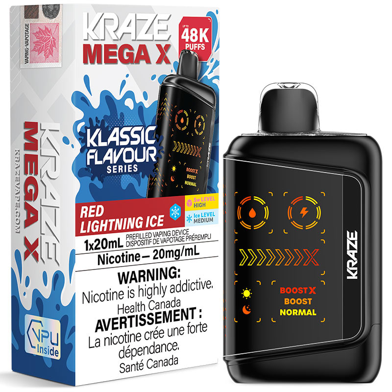 Kraze Mega X 48K Disposable Red Lightning Ice