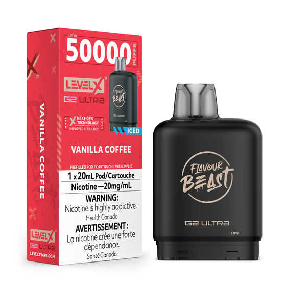 Flavour Beast G2 Ultra Level X PODS Vanilla Coffee Iced ONT