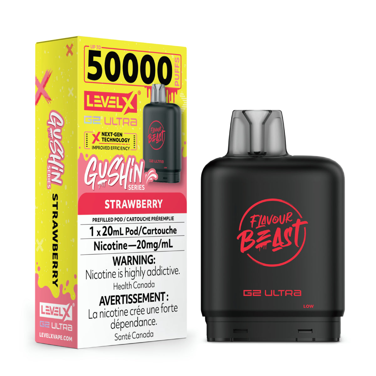 Flavour Beast G2 Ultra Level X POD Gushin Strawberry ONT
