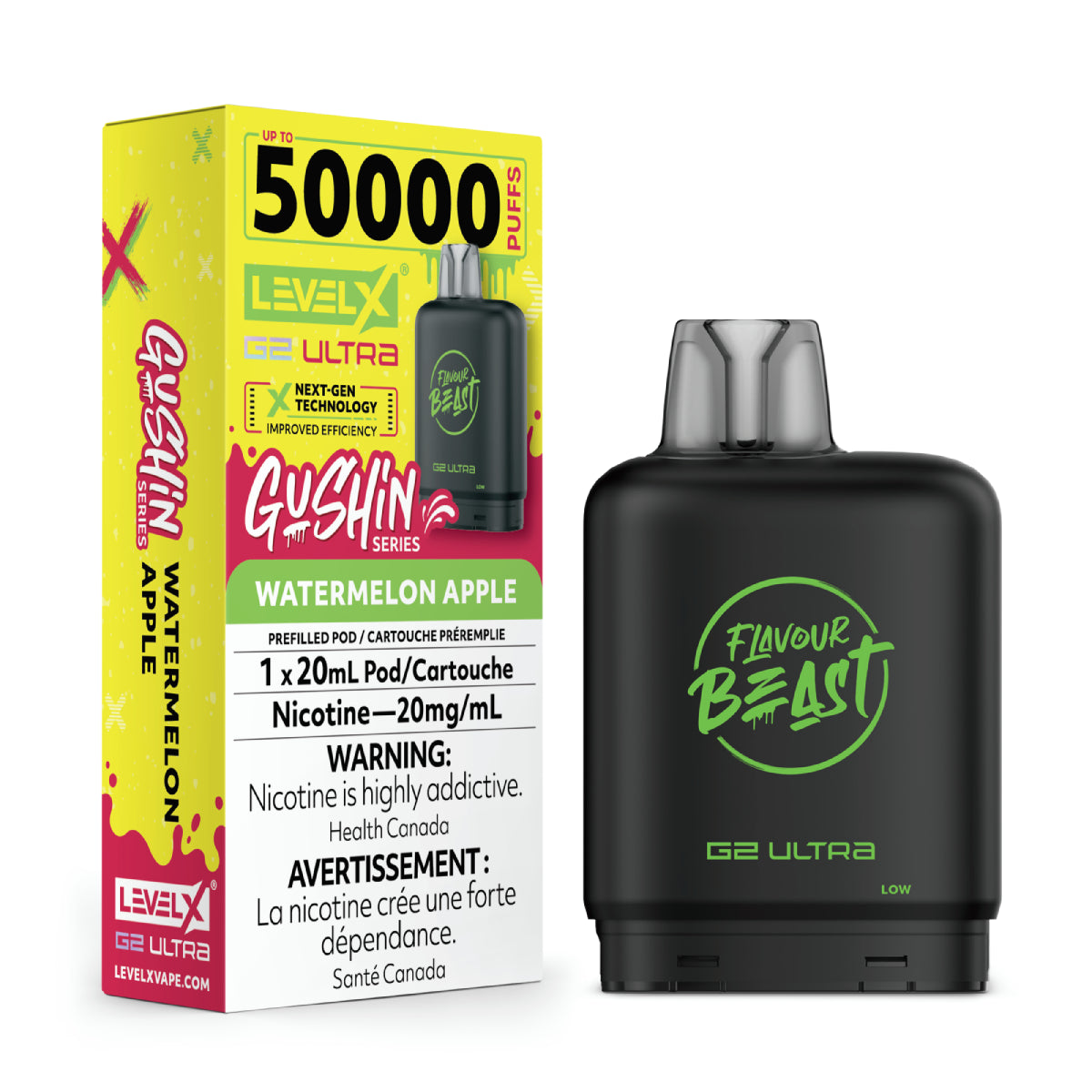 Flavour Beast G2 Ultra Level X POD Gushin Watermelon Apple ONT