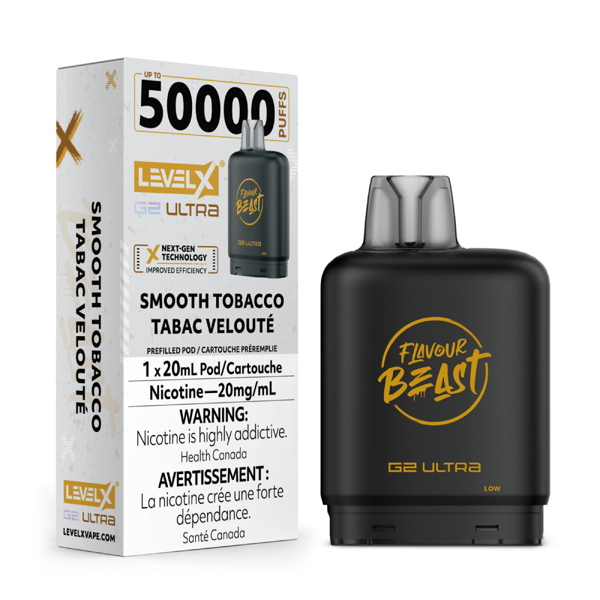 Flavour Beast G2 Ultra Level X PODS Smooth Tobacco ONT