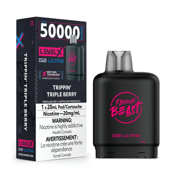 Flavour Beast G2 Ultra Level X PODS Trippin' Triple Berry ONT