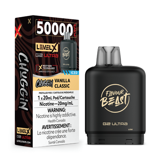 Flavour Beast G2 Ultra Level X POD Vanilla Classic Iced ONT