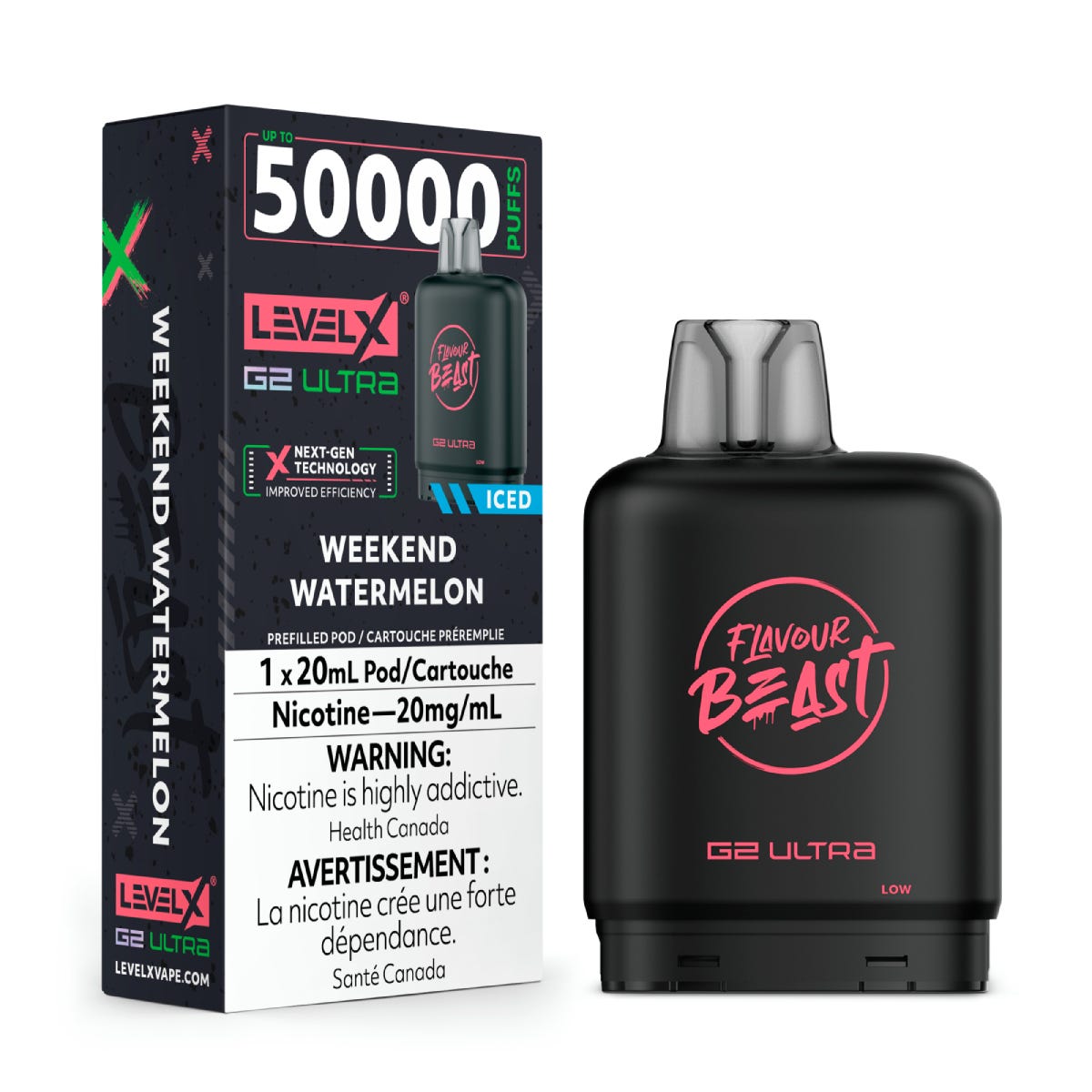 Flavour Beast G2 Ultra Level X PODS Weekend Watermelon Iced ONT