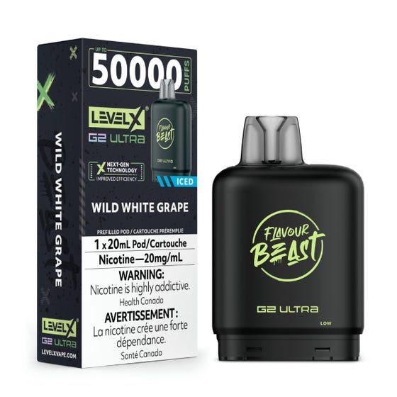 Flavour Beast G2 Ultra Level X PODS Wild White Grape Iced ONT
