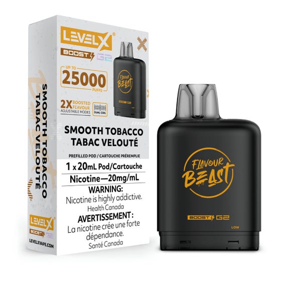 Flavour Beast Boost Level X PODS Smooth Tobacco ONT