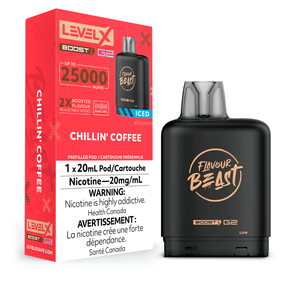 Flavour Beast Boost Level X PODS Chillin’ Coffee Iced ONT