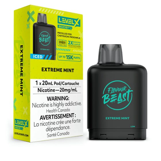 Flavour Beast Boost Level X PODS Extreme Mint Iced ONT