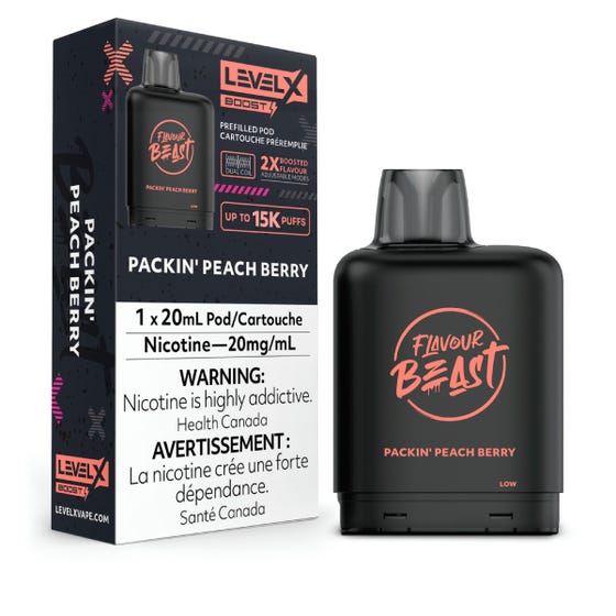 Flavour Beast Boost Level X PODS Packin’ Peach Berry ONT