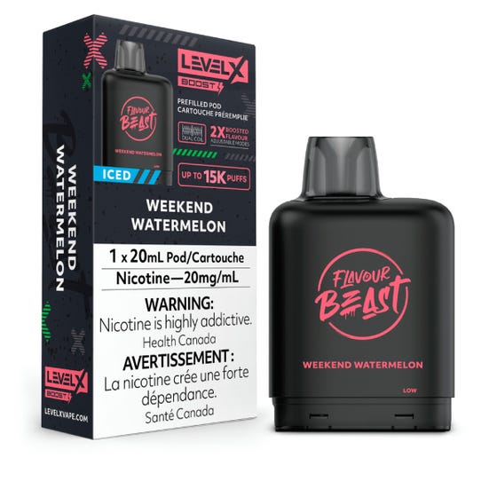 Flavour Beast Boost Level X PODS Weekend Watermelon Iced ONT