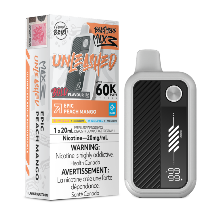 Flavour Beast Disposable Mode Max 3 60K Unleashed Epic Peach Mango ONT