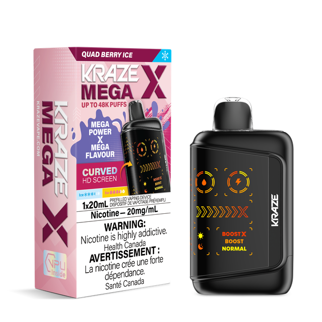 Kraze Mega X 48K Disposable Quad Berry Ice