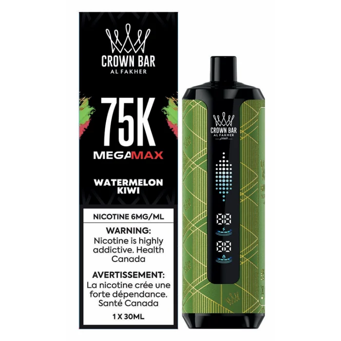 AL Fakher Crown Bar 75K MegaMax Disposable Watermelon Kiwi ONT