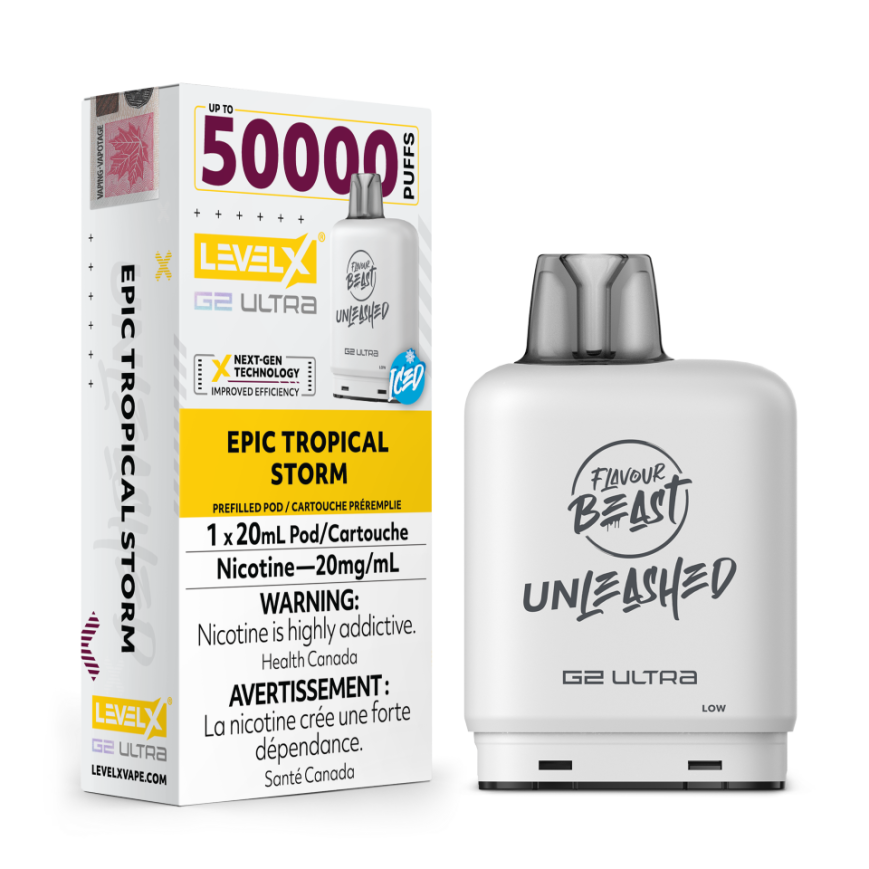 Flavour Beast G2 Ultra Level X PODS Unleashed Epic Tropical Storm Iced ONT