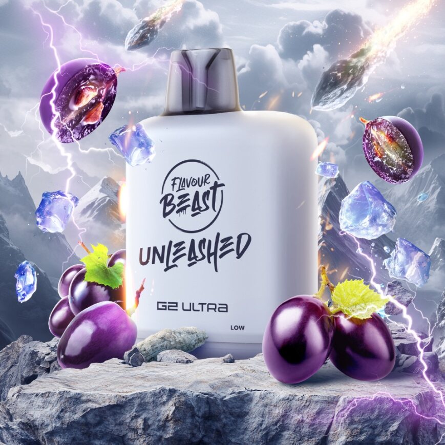 Flavour Beast G2 Ultra Level X PODS Unleashed Epic Grape Iced ONT