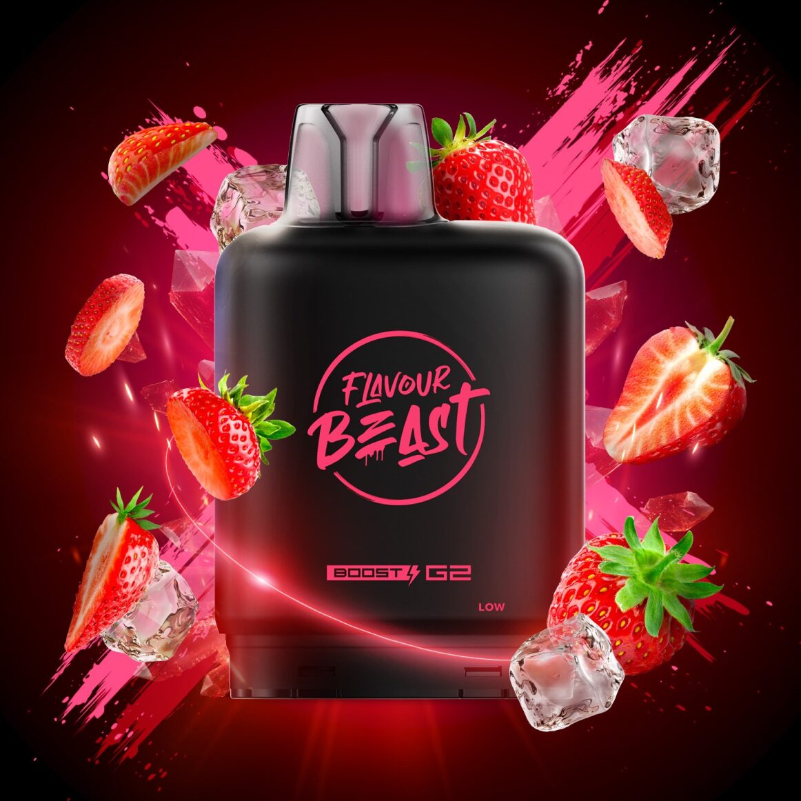 Flavour Beast G2 Ultra Level X PODS Smashin' Strawberry Jewel Iced ONT