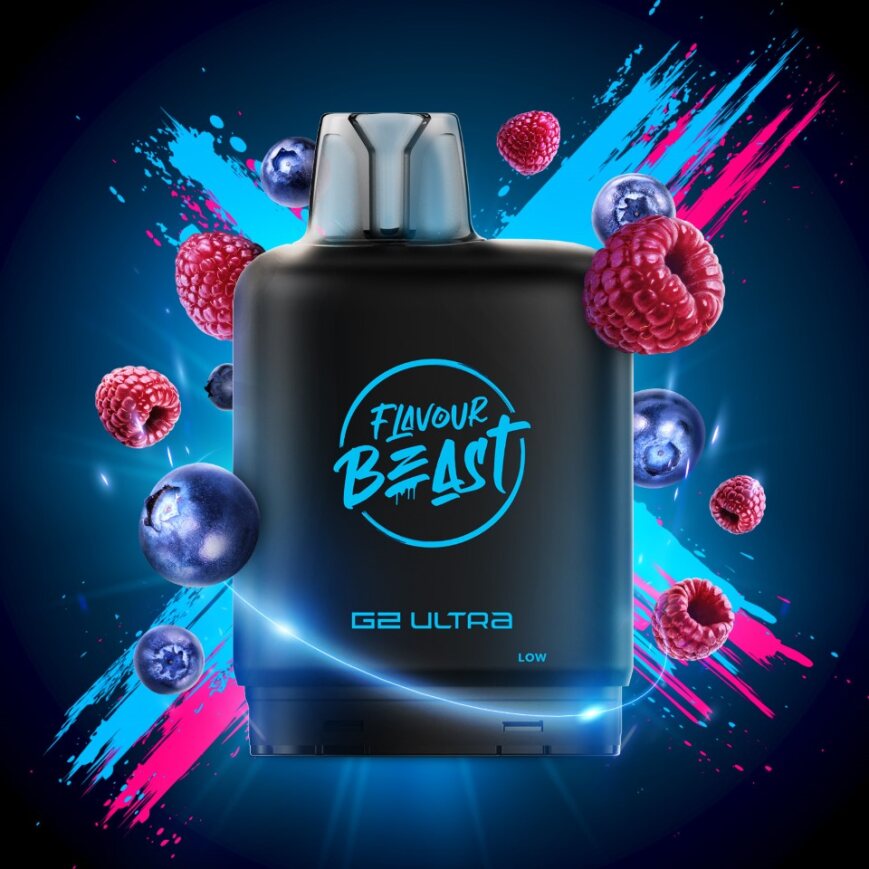 Flavour Beast G2 Ultra Level X PODS Bomb Blue Razz ONT