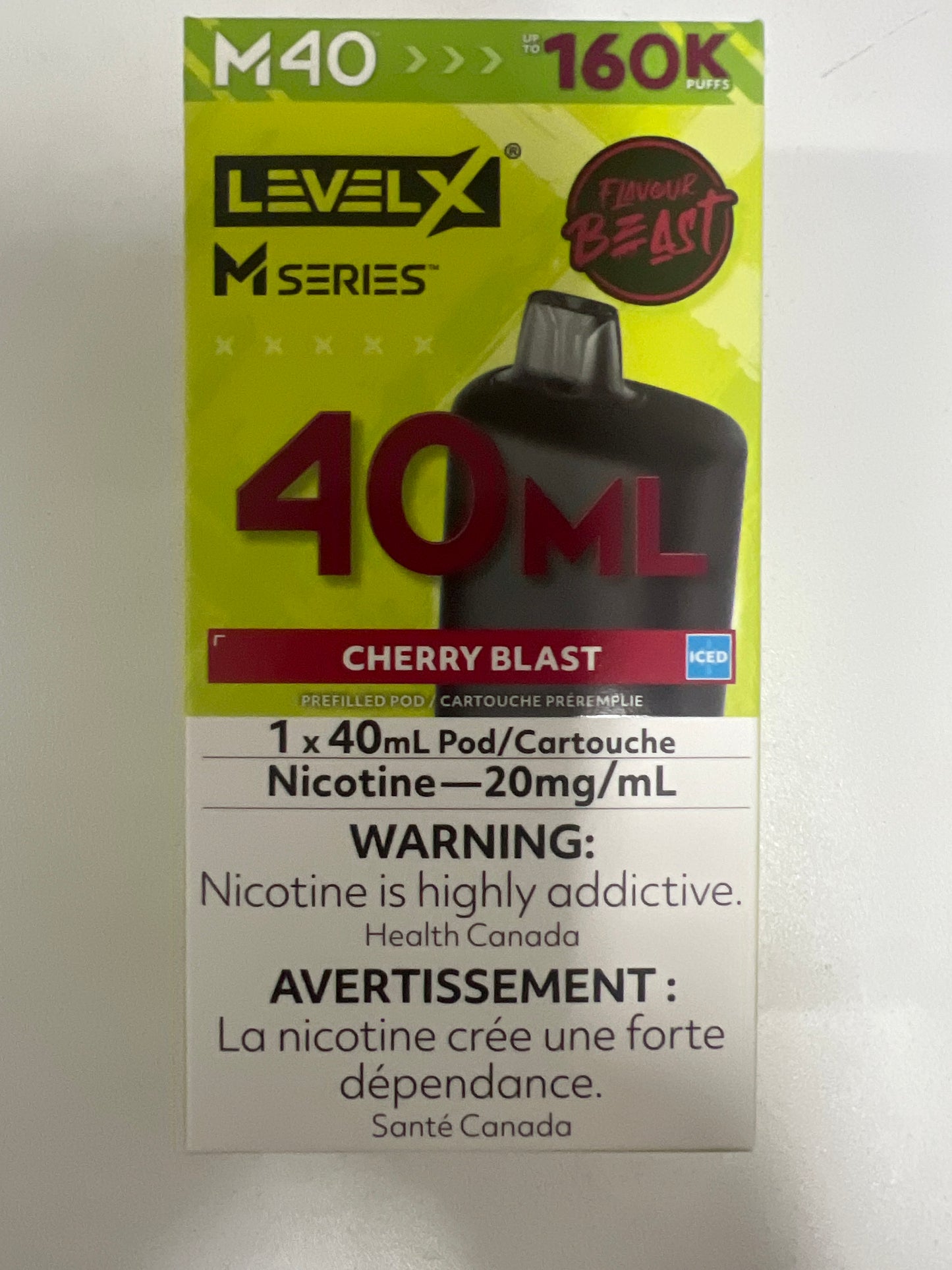 Level X Flavour Beast M Series Pod 40ml Cherry Blast Iced