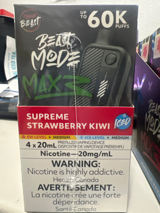 Flavour Beast Disposable Mode Max 3 60K Supreme Strawberry Kiwi ONT