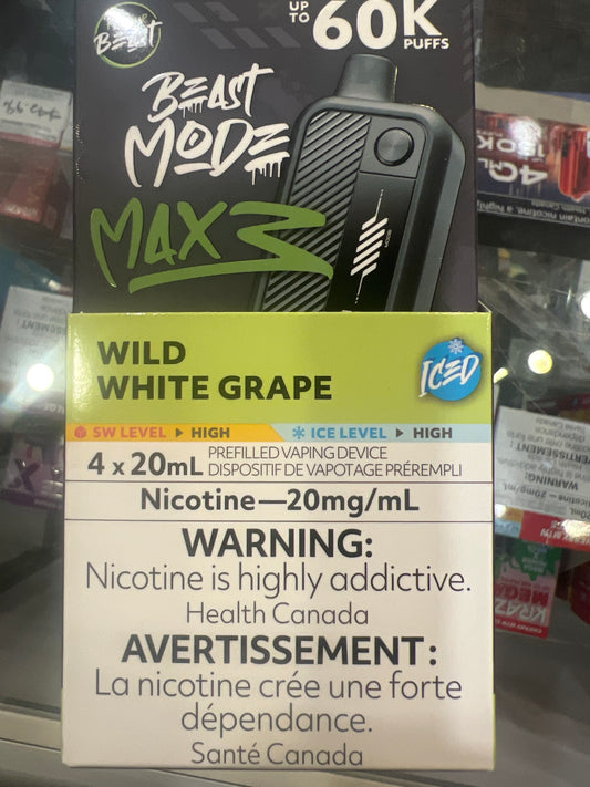 Flavour Beast Disposable Mode Max 3 60K Wild White Grape Iced ONT