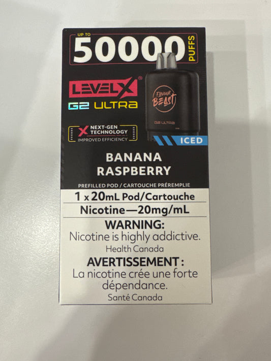 Flavour Beast G2 Ultra Level X POD Banana Raspberry ONT