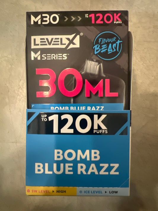 Level X Flavour Beast M Series Pod 30ml Bomb Blue Razz
