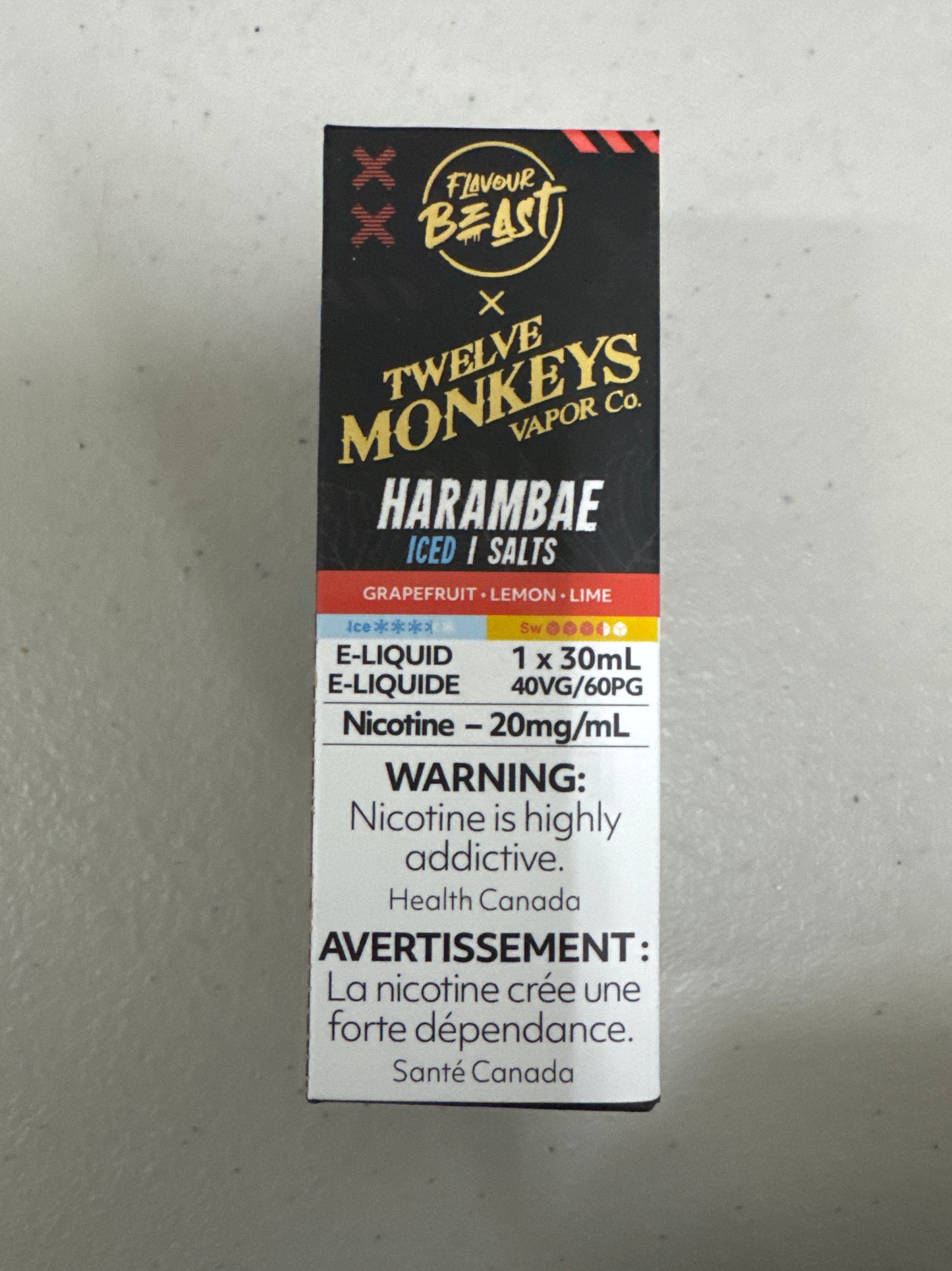 Flavour Beast x Twelve Monkeys Salts Harambae Iced ONT