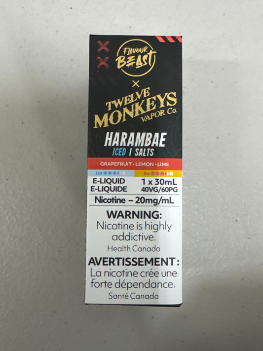 Flavour Beast x Twelve Monkeys Salts Harambae Iced ONT