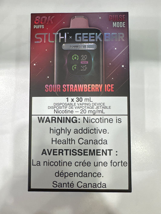 STLTH x GEEK BAR Disposable 80K Sour Strawberry Ice