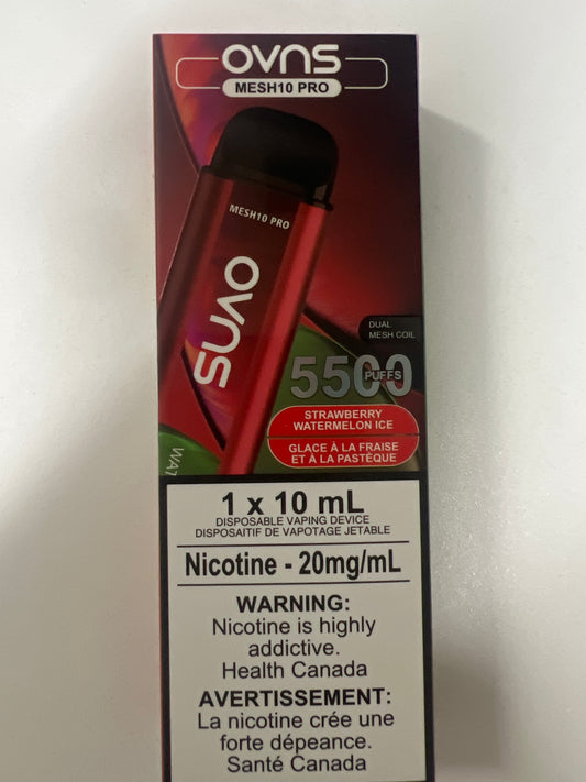 OVNS MESH10 PRO 5500 Disposable Strawberry Watermelon Ice ONT