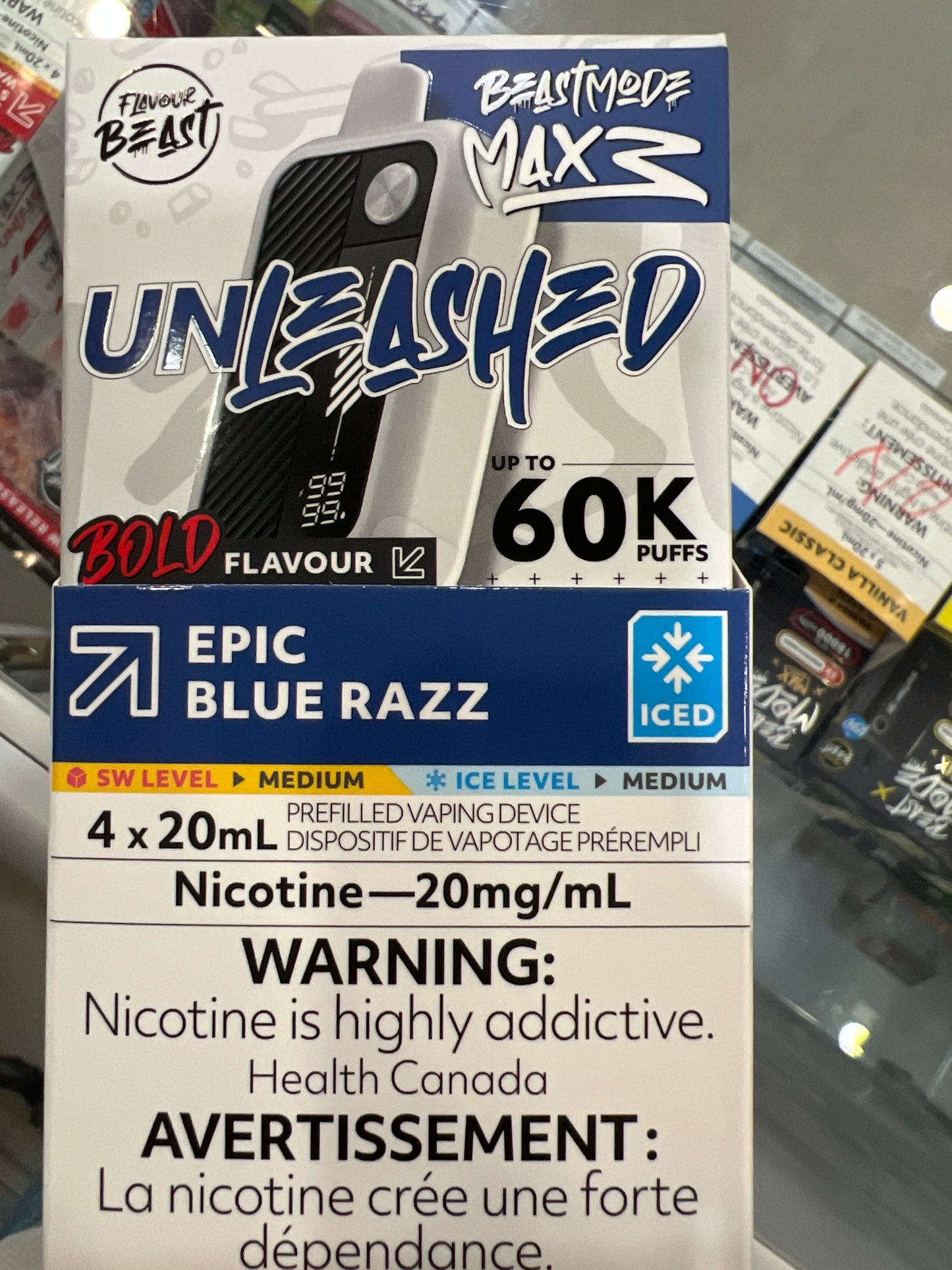 Flavour Beast Disposable Mode Max 3 60K Unleashed Epic Blue Razz ONT