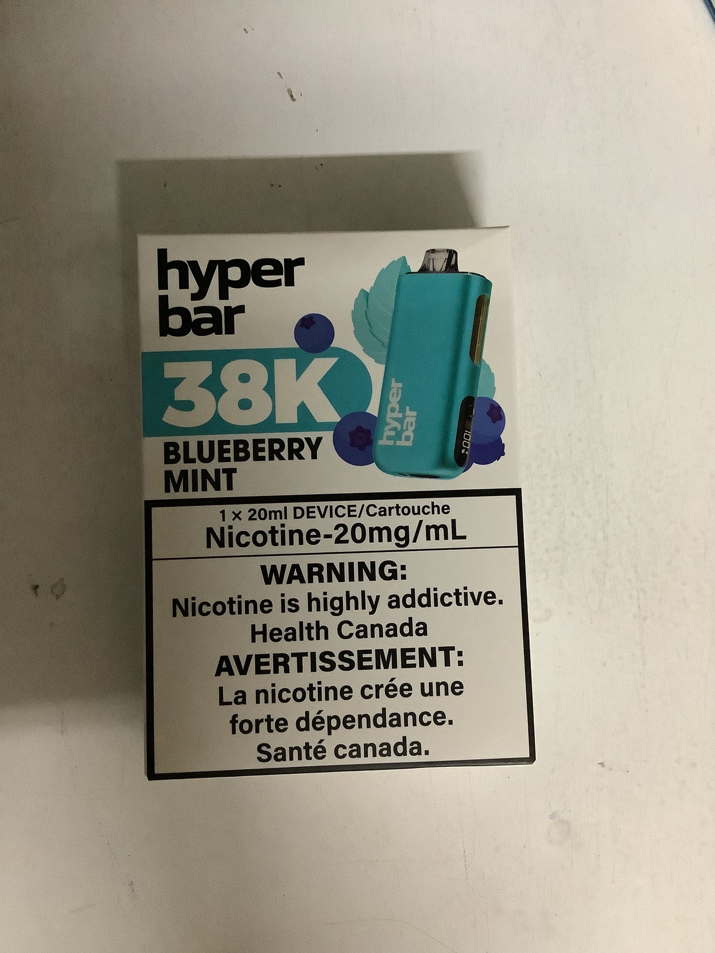 Hyper Bar 38K Disposable Blueberry Mint ONT