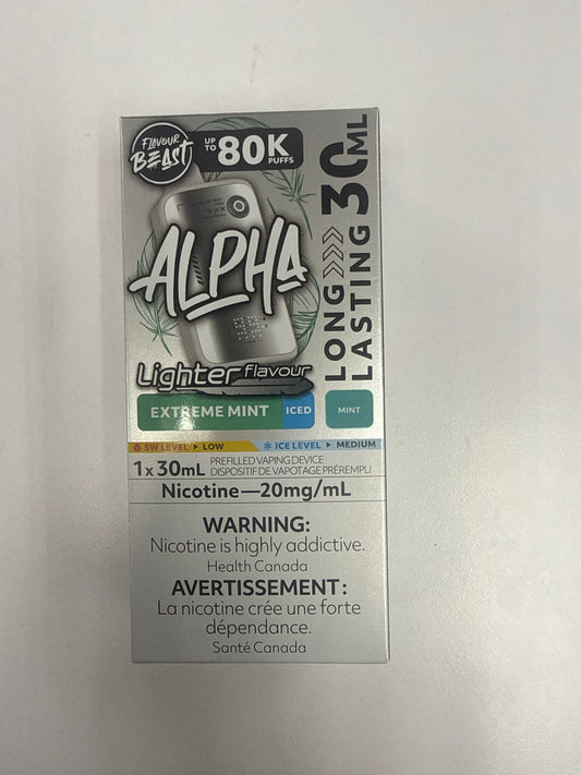 Flavour Beast Disposable Alpha 80K lighter flavour Extreme Mint Iced