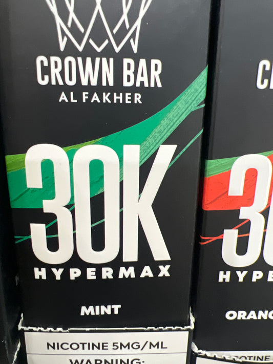 AL Fakher Crown Bar 30K Hypermax Disposable Mint ONT