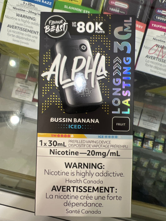 Flavour Beast Disposable Alpha 80K Bussin Banana Iced