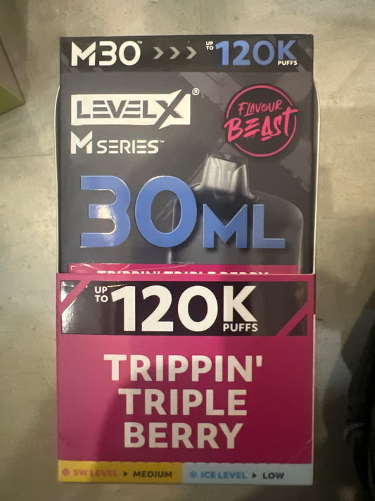 Level X Flavour Beast M Series Pod 30ml Trippin’ Triple Berry