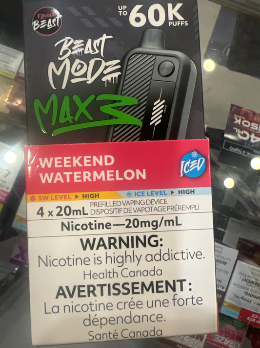 Flavour Beast Disposable Mode Max 3 60K Weekend  Watermelon ONT