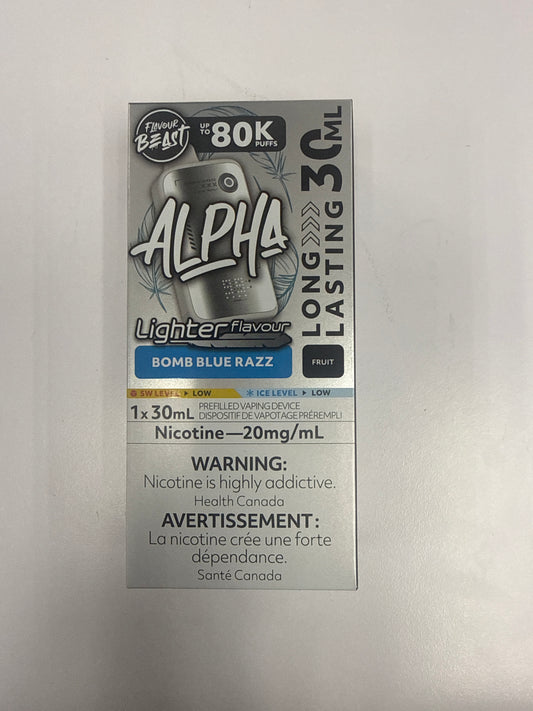 Flavour Beast Disposable Alpha 80K lighter flavour Bomb Blue Razz
